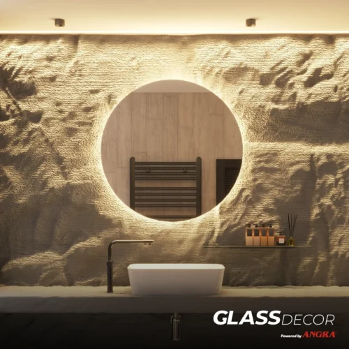 Lustro ścienne, kształt okręgu - INDIANA