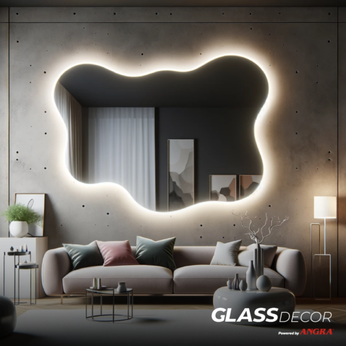 Lustro ścienne, nieregularny kształt - COLORADO