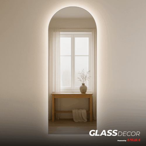 Lustro ścienne, półowalny kształt - FLORIDA